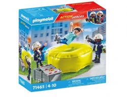 PLAYMOBIL ACTION HEROES - POMPIERS AVEC COUSSIN DE SAUVETAGE #71465